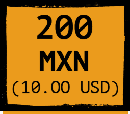 200 MXN (10.00 USD)
