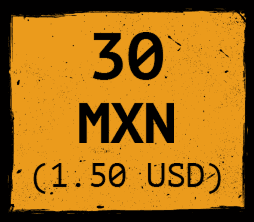 30 MXN (1.50 USD)